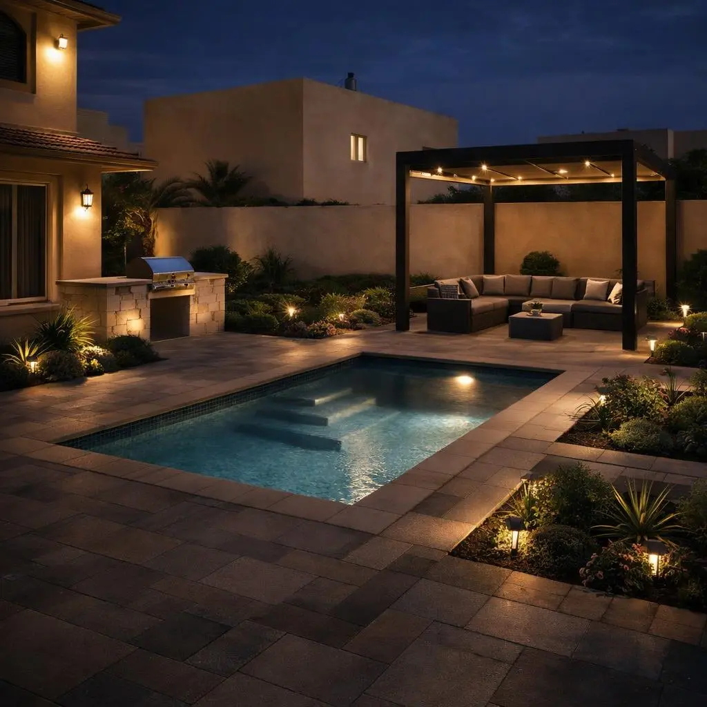 Completed APEX pool and landscape works